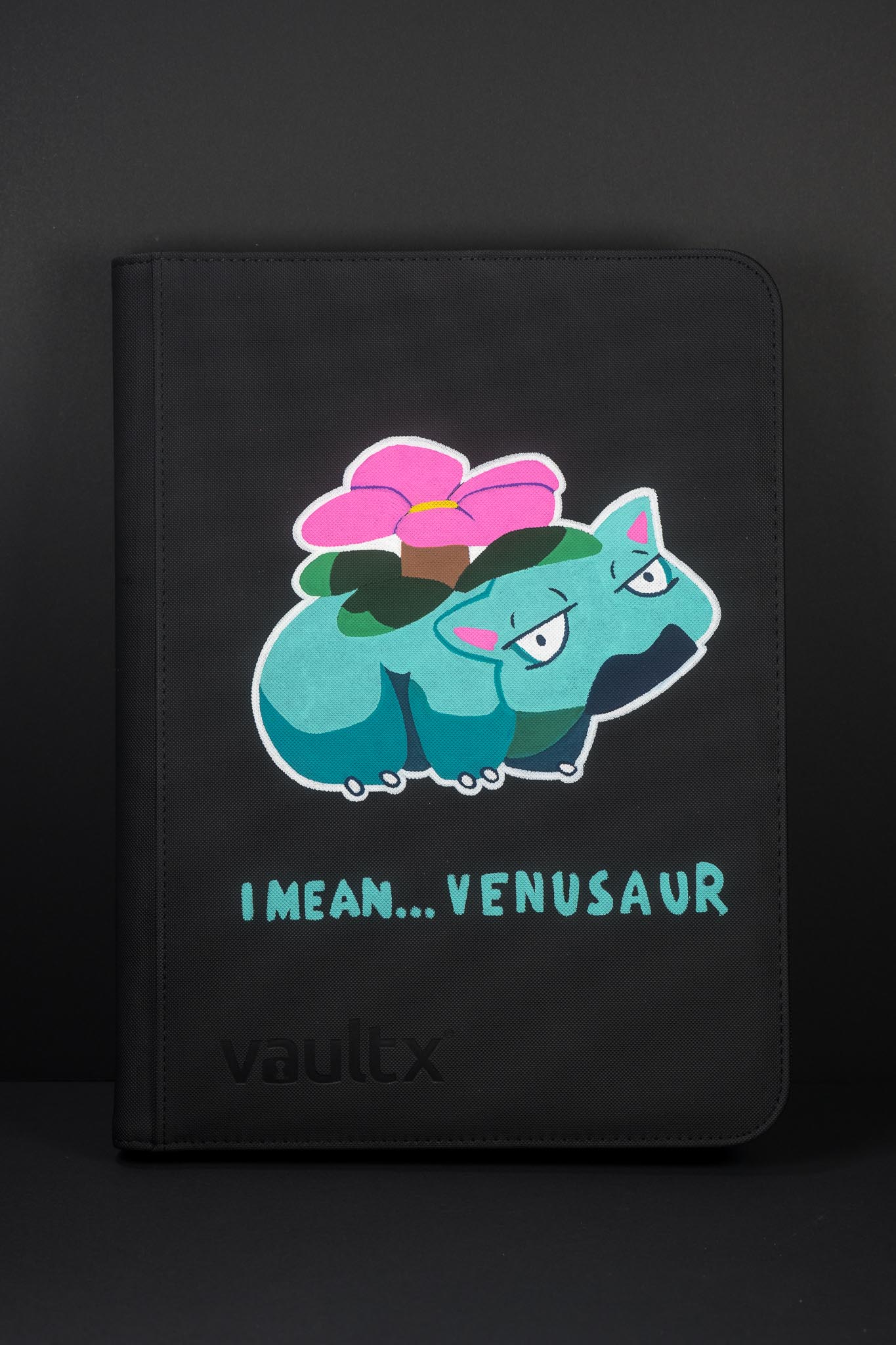 I mean, Venusaur Hand-Painted Vault X (9 pocket, side loading)